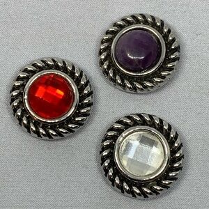 💗WESTERN FILIGREE - Ginger Snaps & Co. Snap Button Charms Set of 3